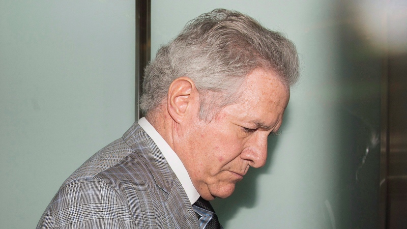 Businessman Tony Accurso arrives at the courthouse for sentencing in Laval, Que., Thursday, July 5, 2018.THE CANADIAN PRESS/Graham Hughes