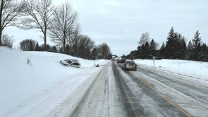 A crash in Minto Township involving three vehicles. (Source: Wellington County OPP) (Feb. 4, 2023)