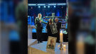 Drew Dilkens presents a keepsake recognizing 25 years of service to Anita Imperioli and the team at In Honour of the Ones We Love in Windsor, Ont. (Source: Drew Dilkens /Twitter)
