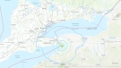 An earthquake struck near Buffalo, N.Y. on Feb. 6, 2023. (United States Geological Survey)