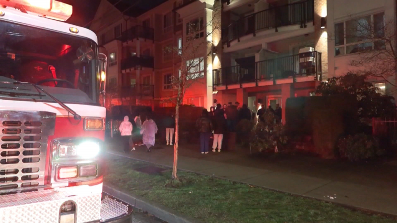 A homicide investigation has been launched after a woman was found dead in an Surrey apartment building on Feb. 5. Another man was found and rushed to hospital with life-threatening injuries. 