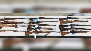Police are still searching for more than 100 firearms in connection with a firearms trafficking investigation in Edmonton. (Credit: Edmonton Police Service)