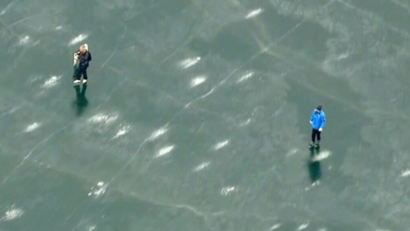 Two skaters fall through the ice in Toronto 