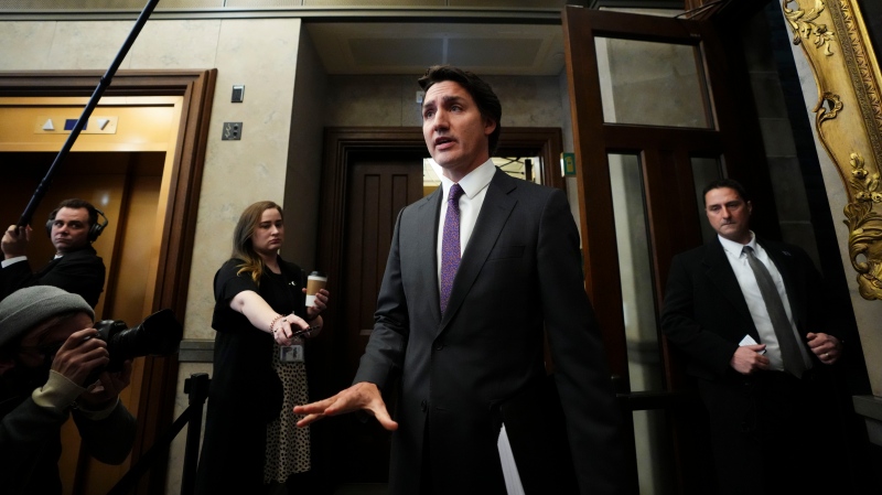 Prime Minister Justin Trudeau makes his way to question period in the House of Commons on Parliament Hill in Ottawa on Wednesday, Feb. 1, 2023. THE CANADIAN PRESS/Sean Kilpatrick