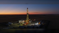 A drill rig involved in DEEP's geothermal project in southeast Saskatchewan. (Source: deepcorp.ca)