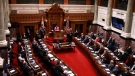 Lt.-Gov. Janet Austin delivers the throne speech at the legislature in Victoria, B.C., on Monday, February 6, 2023. THE CANADIAN PRESS/Chad Hipolito