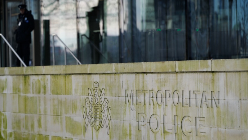 London Metropolitan Police service headquarters in London, on Jan. 17, 2023. (Alastair Grant / AP) 