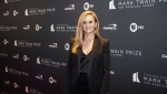 Comedian Samantha Bee arrives at the Kennedy Center for the Performing Arts for the Mark Twain Prize for American Humor on April 24, 2022, in Washington. (THE CANADIAN PRESS-AP-Kevin Wolf)