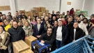 Vancouver's Turkish community mobilized Monday at the Mavi Jeans warehouse to prepare and package earthquake recovery supplies for a flight set to depart the city for Istanbul on Feb 7. (Facebook, T.C. Vancouver Başkonsolosluğu/Consulate General of the Republic of Türkiye)