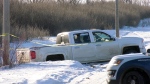 Saskatoon Police Service (SPS) deemed a suspicious death on Range Road 3062 a homicide. (Chad Hills/CTV News)