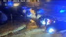 In this image from video released and partially redacted by the city of Memphis, Tenn., on Jan. 27, 2023, Tyre Nichols leans against a car after a brutal attack by five Memphis Police officers on Jan. 7, in Memphis. (City of Memphis via AP)