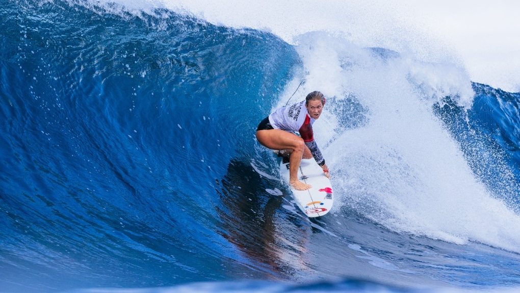 Bethany Hamilton surfing in Hawaii