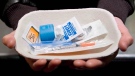 An injection kit is shown at Insite, a safe injection facility in Vancouver, on May 6, 2008. (THE CANADIAN PRESS/Jonathan Hayward)
