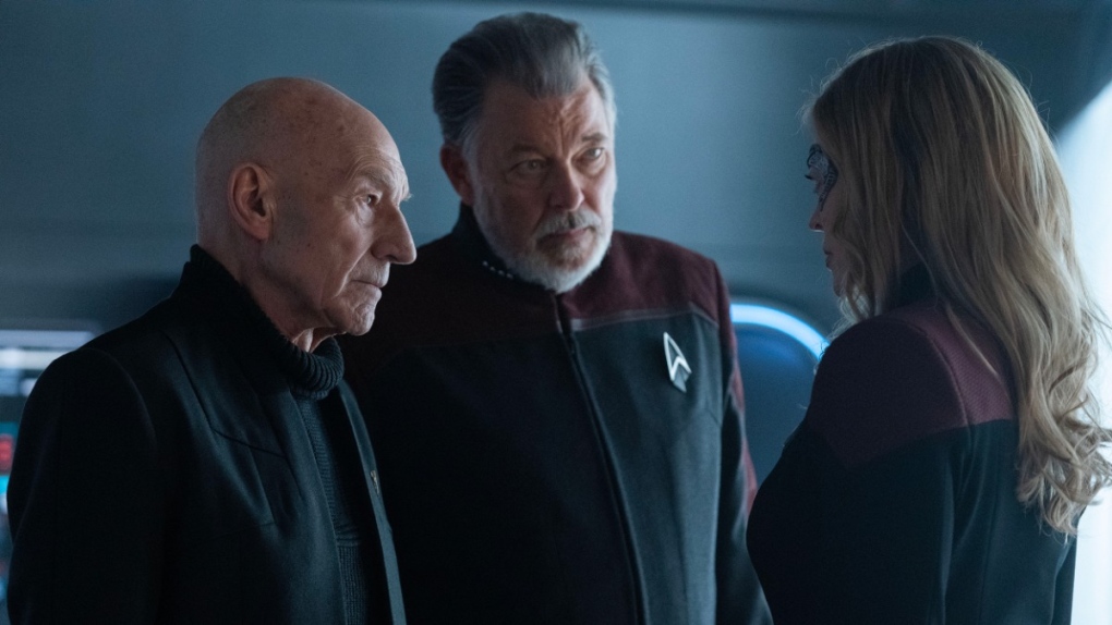 Familiar faces in  scene from 'Star Trek: Picard'