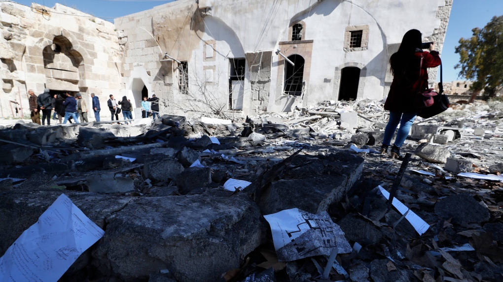 Airstrike damage in Syria