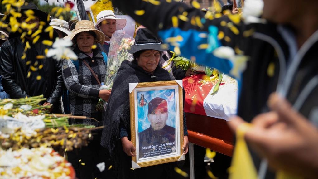 Peru protest funeral