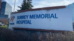 A sign at Surrey Memorial Hospital is seen on Thursday, Feb. 23, 2023. (CTV)