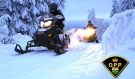 Two snow machine riders on a snowy trail. (File photo/Supplied/Ontario Provincial Police)