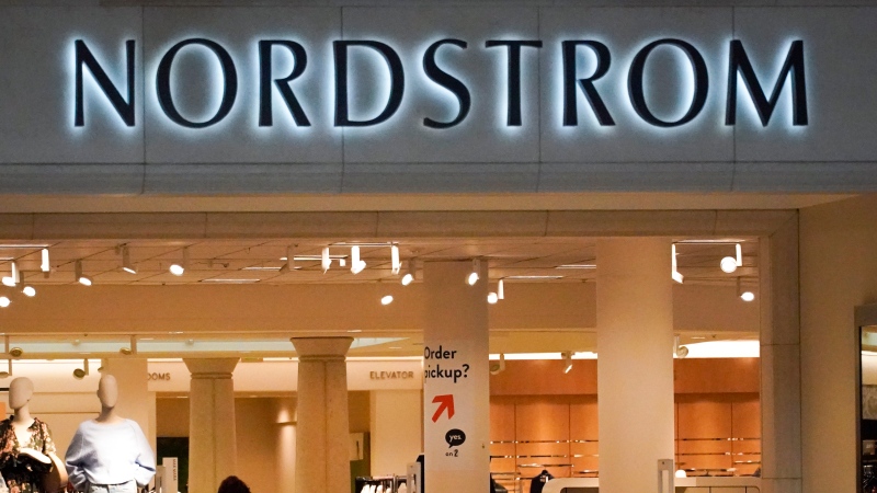 In this photo made on Wednesday, Feb. 24, 2021, an entrance to a Nordstrom store at a shopping mall in Pittsburgh. (AP Photo/Keith Srakocic) 