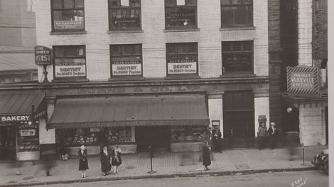 The Burns Block on West Hastings Street in downtown Vancouver is seen in an undated file image. (CTV)