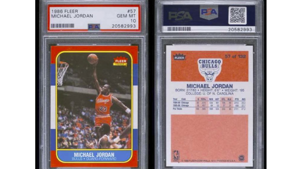 counterfeit Michael Jordan basketball card 