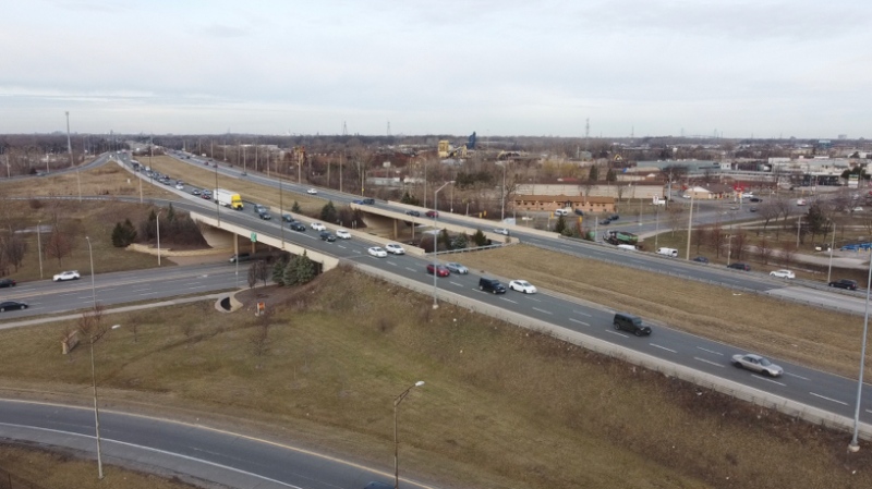 E.C. Row Expressway on Thursday, March 9, 2023. (Bob Bellacicco/CTV News Windsor)