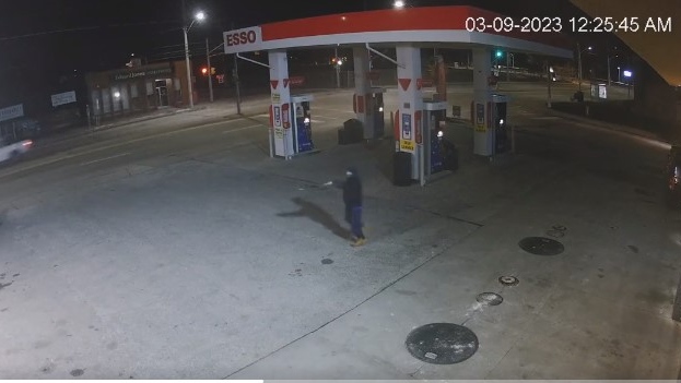 Windsor police have released video of shots that were fired at a gas station in the 6900 block of Wyandotte Street East in Windsor, Ont., on March 9, 2023. (Source: Windsor police)
