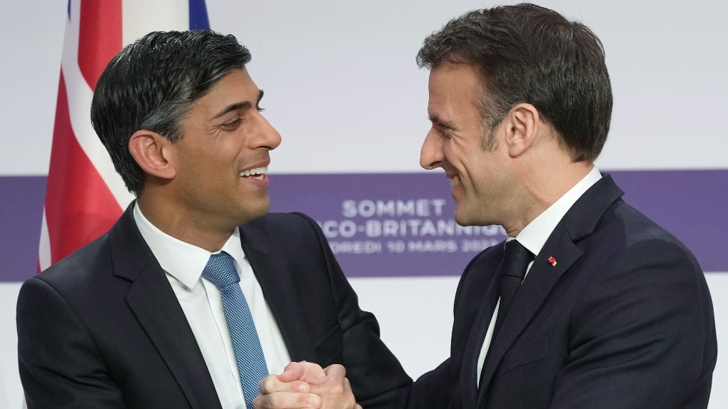 Emmanuel Macron and Rishi Sunak