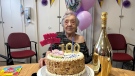Antonietta Pollice, a survivor of the CHSLD Herron crisis at COVID-19, celebrated her 100th birthday on March 11, 2023. (CTV News/Olivia O'Malley)