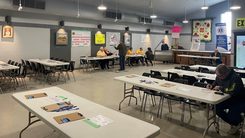 Organizers and volunteers prepare for a busy day at the local legion for 'Catch the Ace' in Hagersville. (Karis Mapp/CTV Kitchener)