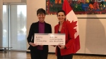 Pam Damoff, Parliamentary Secretary to the Minister of Public Safety and Regina Mayor Sandra Masters. (StefanieDavis/CTVNews)