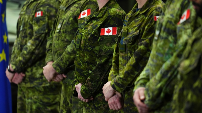Canadian Armed Forces stand at CFB Kingston in Kingston, Ont., Tuesday, March 7, 2023. THE CANADIAN PRESS/Sean Kilpatrick