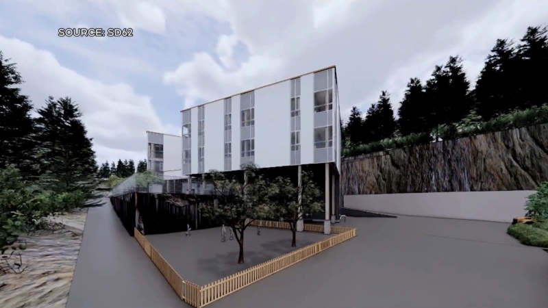 A rendering of the new 480-elementary school being built in South Langford is shown. (Sooke School District)