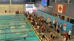 The 2023 Speedo Eastern Canadian Championships is being held at the Windsor International Aquatic and Training Centre in Windsor, Ont. on Saturday, Mar. 18, 2023. (Chris Campbell/CTV News Windsor)