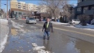 Giant puddle perturbs Calgary neighbourhood