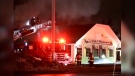 Heavy smoke can be seen billowing from An's Restaurant in Moncton, N.B., following a fire. (Courtesy: Wade Perry)