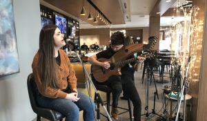 Jamie Dupuis performed with Emma McDaniels on March 18/23 at the Hilton Garden Inn in Sudbury. (Amanda Hicks/CTV News Northern Ontario)