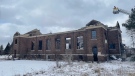 Firefighters responded to a fire t the former psychiatric hospital on Highbury Avenue in London, Ont. on Saturday, Mar. 18, 2023. (Gerry Dewan/CTV News London)