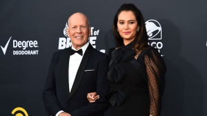 (From left) Bruce Willis and Emma Heming are seen here in Los Angeles in 2018. (Michael Buckner/Variety/Penske Media/Getty Images)
