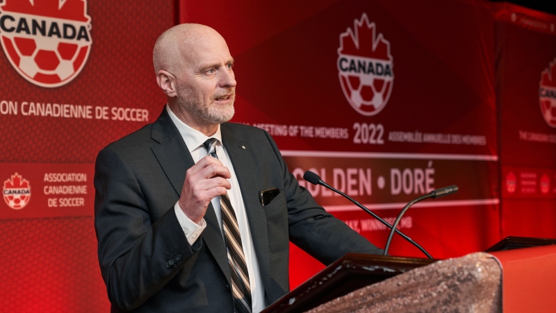 Earl Cochrane pictured at a Canada Soccer event in Winnipeg in this 2022 handout photo. THE CANADIAN PRESS/HO-Canada Soccer-David Lipnowski