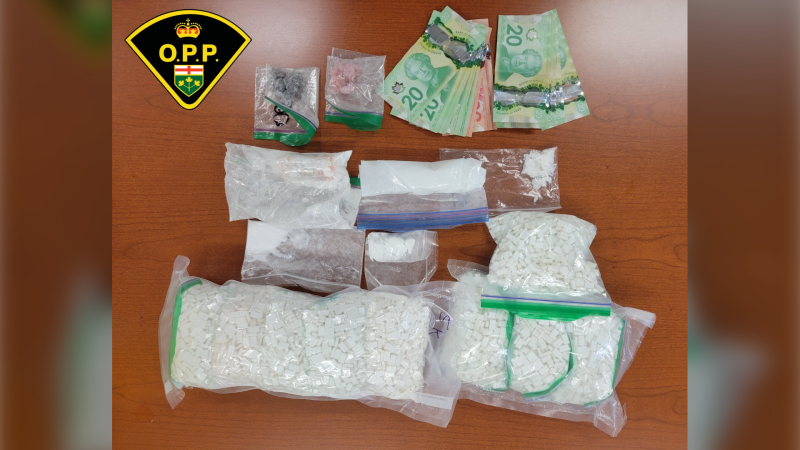 OPP seized $50K in narcotics in a raid on Genier Road in Cochrane (Supplied)