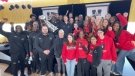 Celebration Rally at Carleton University for the Men’s and Women’s Basketball Teams. (Dave Charbonneau/CTV News Ottawa)