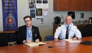 The Timmins Police Service aims to hire eight to 12 police officers between now and May 15 by offering recruits cash incentives to join the municipal service and stay for at least five years. (Lydia Chubak/CTV News)