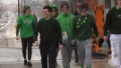 Students carry 'BORGs' in Waterloo's university district on Friday March 17, 2023. (CTV Kitchener)