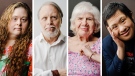 (Left) Chrissy, 45, Craig, 59, Brigitte, 75, Allan, 44, are part of a new awareness campaign. (The Canadian Down Syndrome Society/ Hilary Gauld)