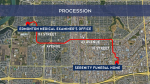 March 21 2023 procession route for EPS officers 
