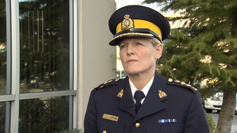 RCMP Supt. Janice Armstrong said officials learned about an alleged officer-witness relationship in December. Jan. 27, 2010. (CTV)
