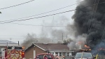 Fire crews on scene of a structure fire in Kingsville, Ont. on Tuesday, Mar. 21, 2023. (Submitted by William Mitchell)
