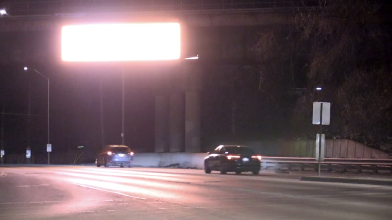 Drivers approach a digital billboard on Wonderland Road North in this undated image. (Daryl Newcombe/CTV News London)