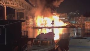 WATCH: Massive fire sinks Seattle boats